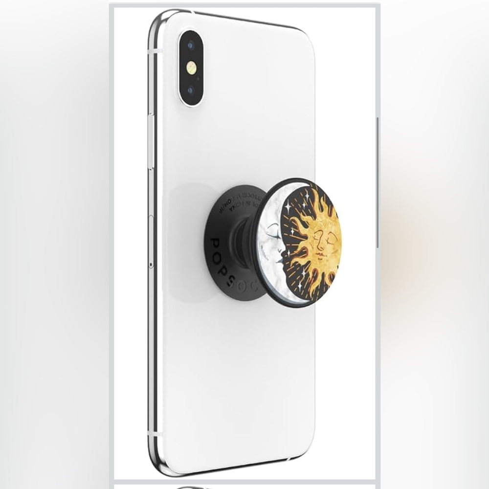 White Smartphone with PopSocket Accessory